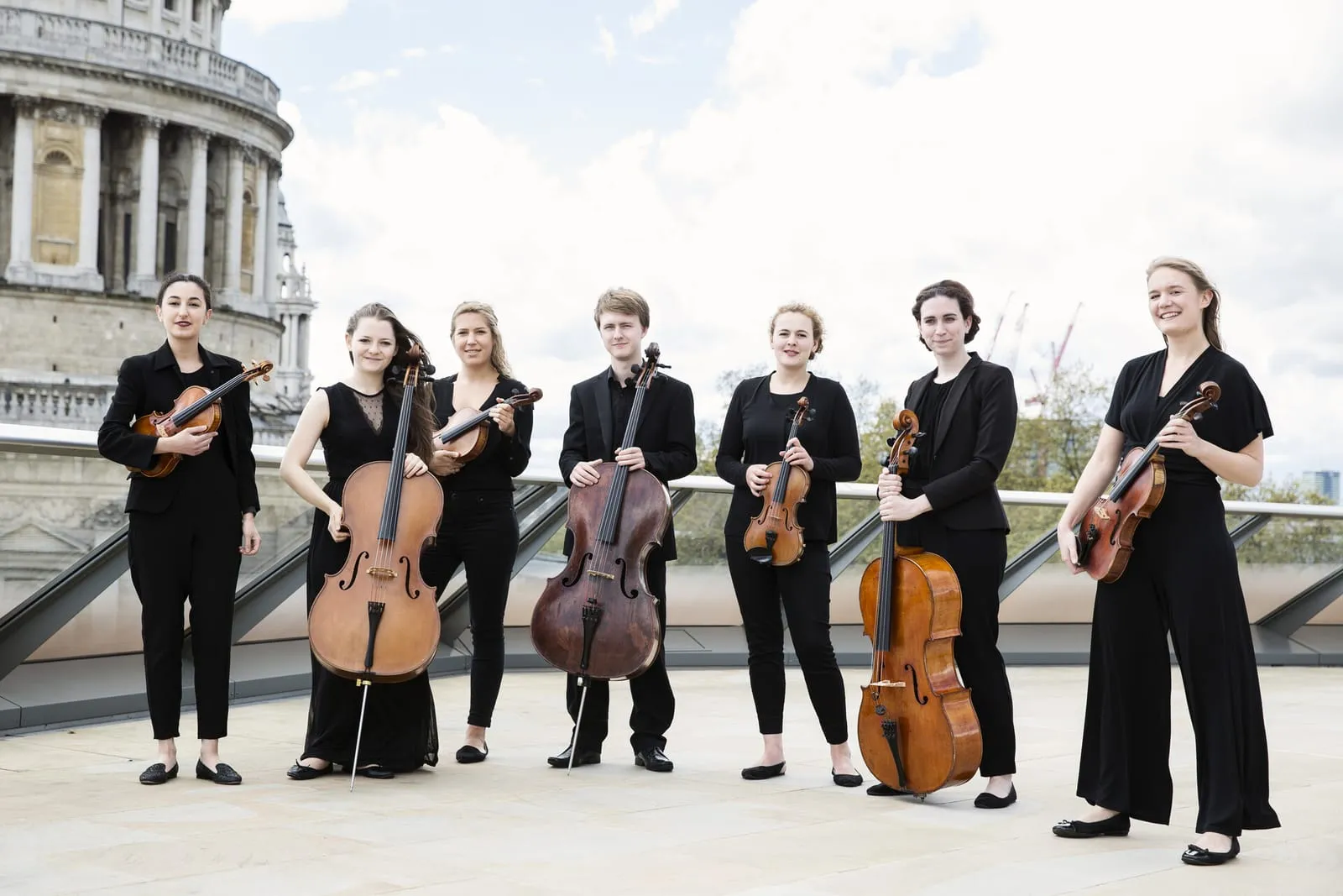 City String Ensemble Septet outside St Pauls