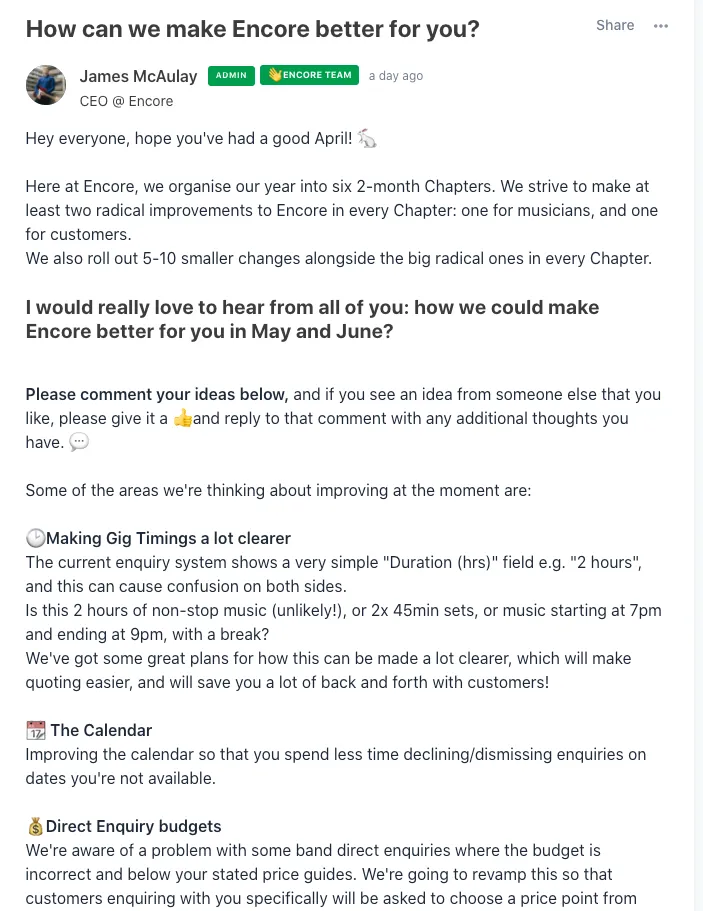 The Encore Community: 3 Things You Might Have Missed 🔎