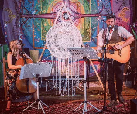acoustic duo playing