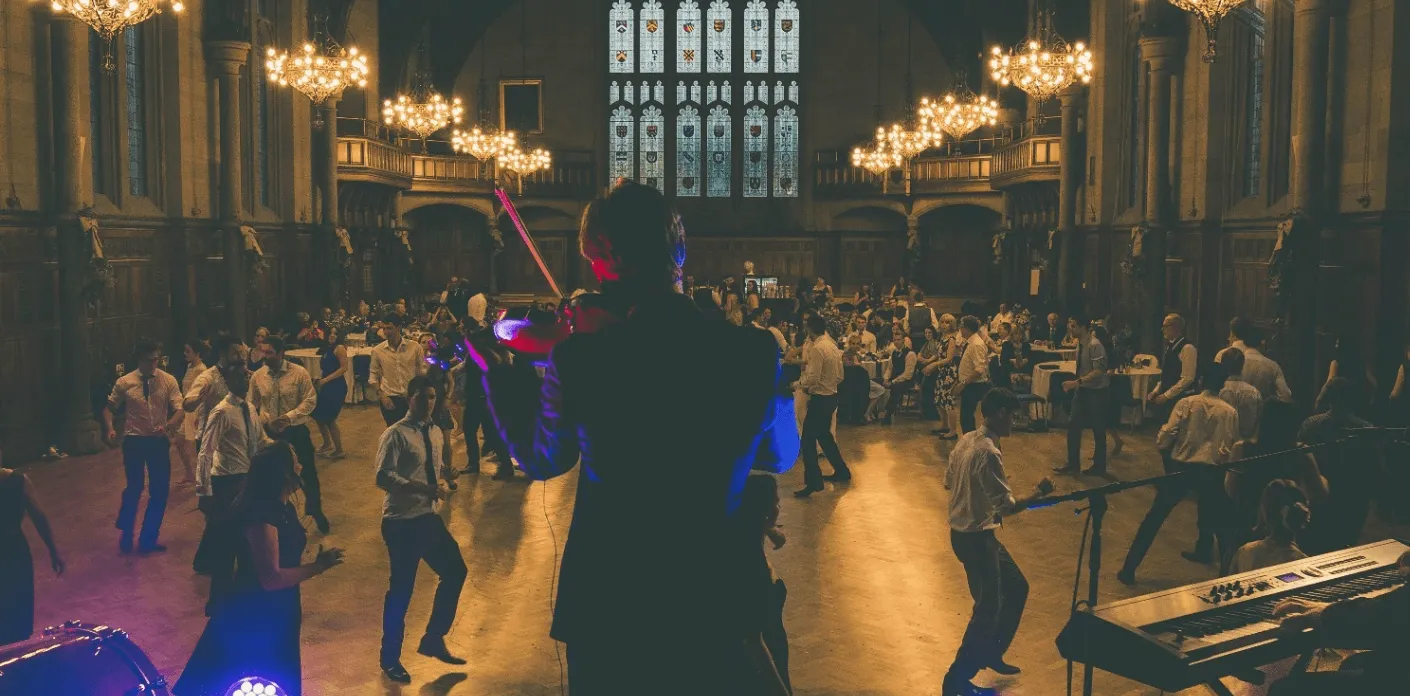 Ceilidh Band performing. Triple Scotch Ceilidh Band