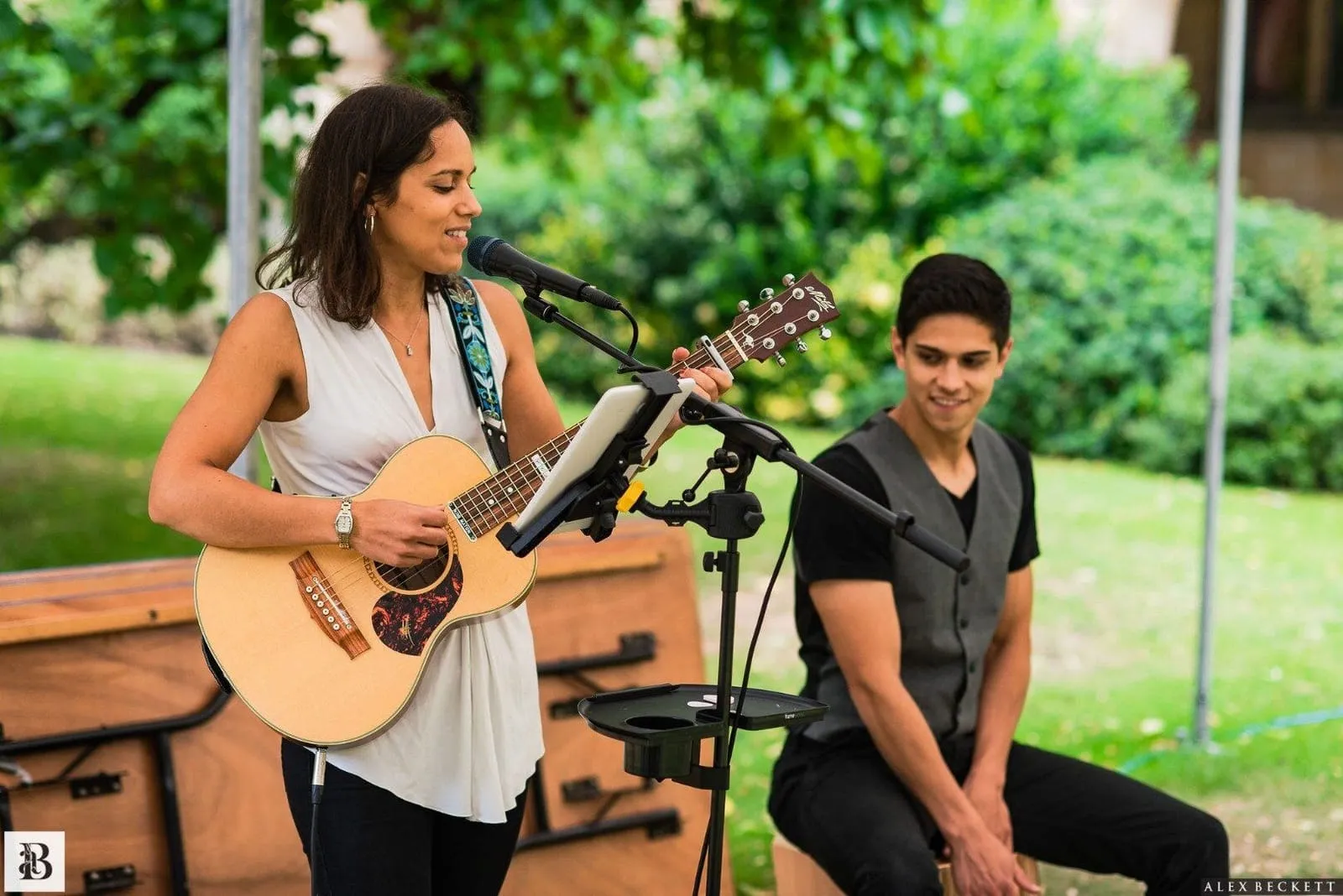Bethany Jane and Bro performing outdoors
