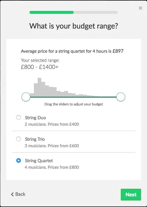 budget slider