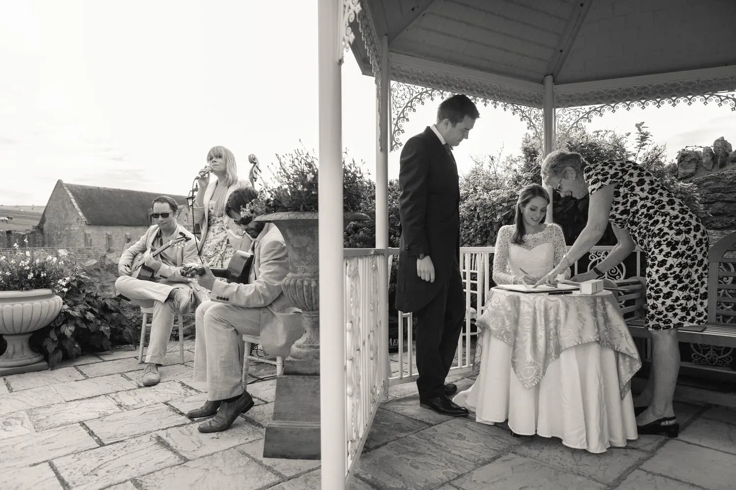 Sarah Oschlag and Musicians Signing of the Register