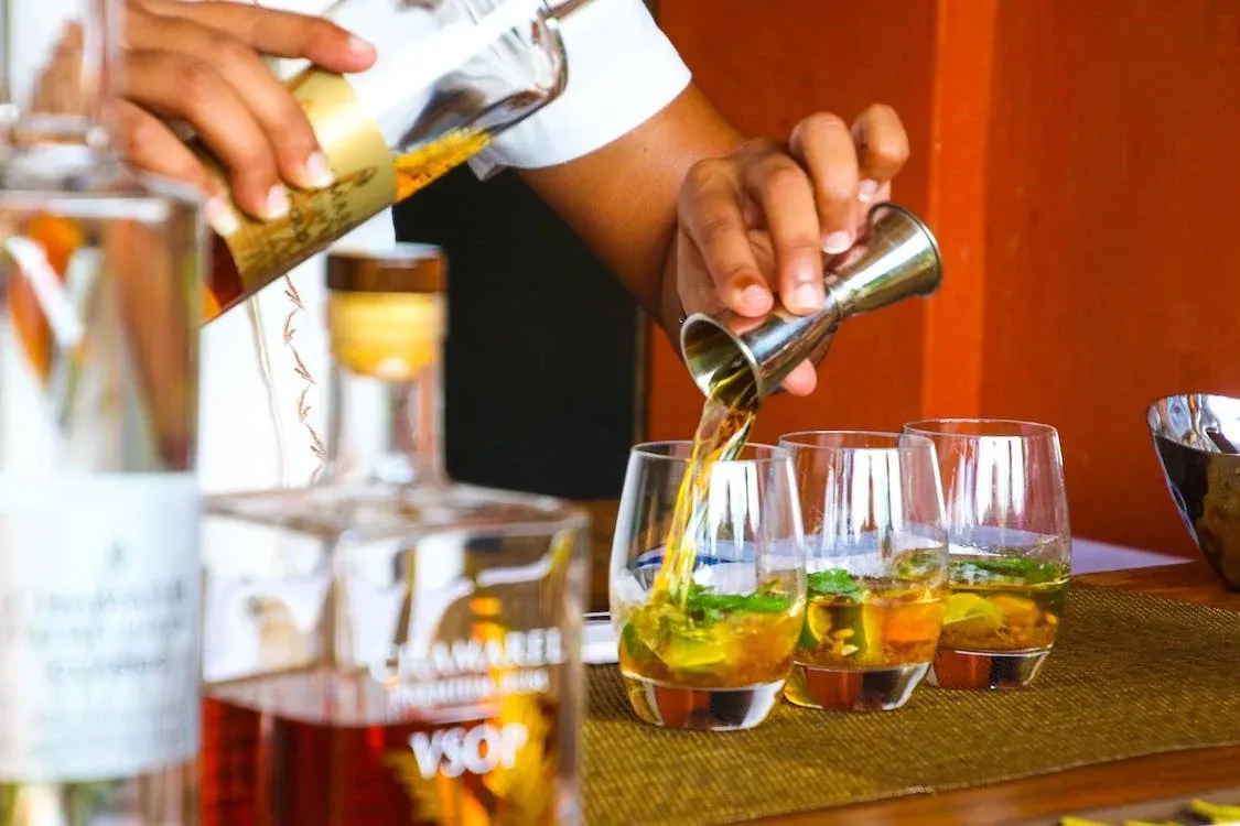 close up of cocktail