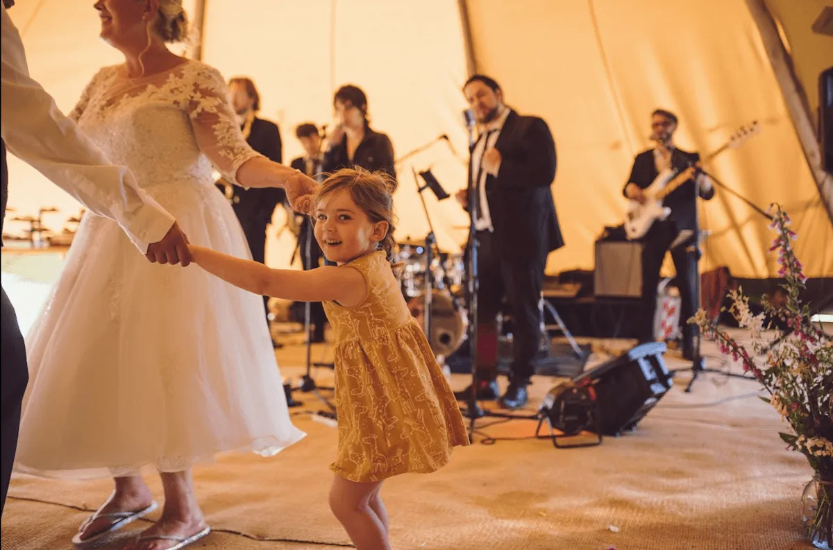child at wedding