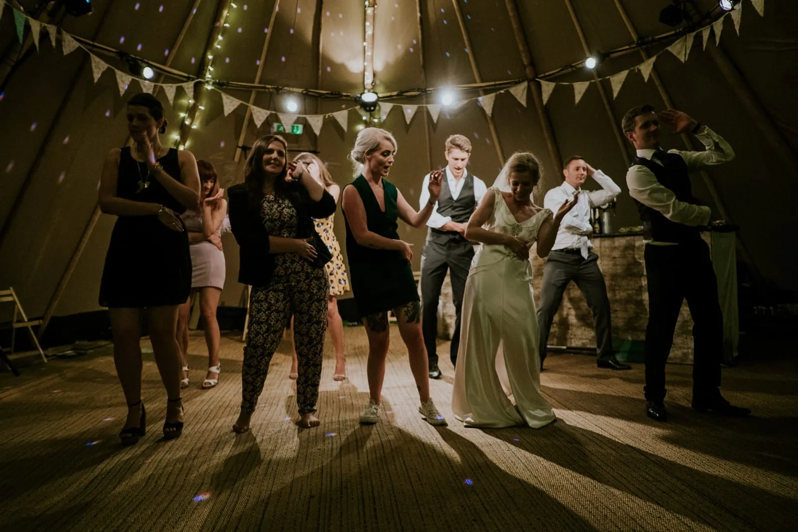 Hiring a wedding band always gets the guests dancing